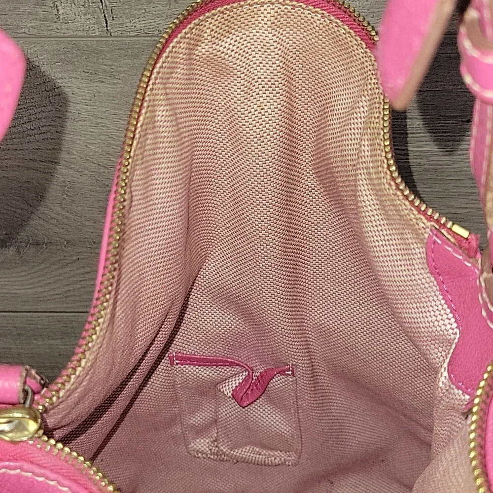 Dooney & Bourke Large Pink Leather Shoulder Bag
